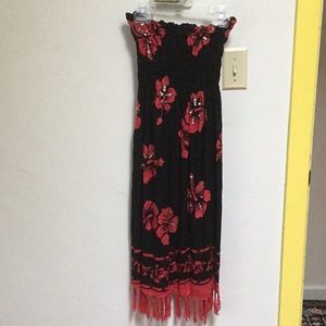 Strapless Flower Dress